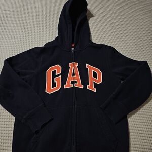 GAP Kids Navy Hoodie Jacket with Orange Logo